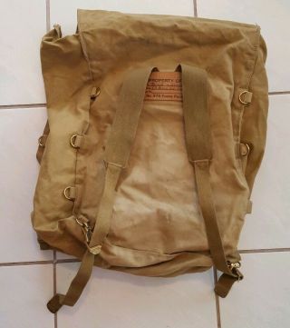 TRUE VTG 1960 ' s Boy Scouts of America Canvas & Leather Yucca 574 Backpack 14x16 6