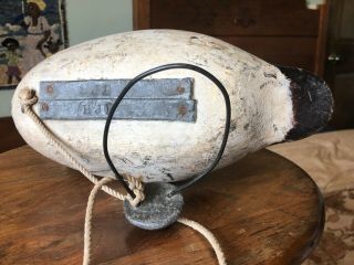 Vintage Duck Decoy Merganzer iron initials weighted HJB 5