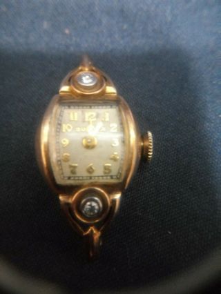 Vintage Bulova 14k Gold Ladies Watch 17 Jewels Swiss