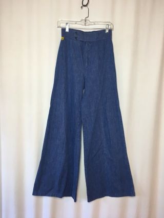 Vintage 70s High Waist Wide Leg Jeans / Flares / Bellbottoms / Sailor
