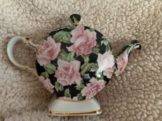 Vintage Royal Patrician Pink Rose Teapot England