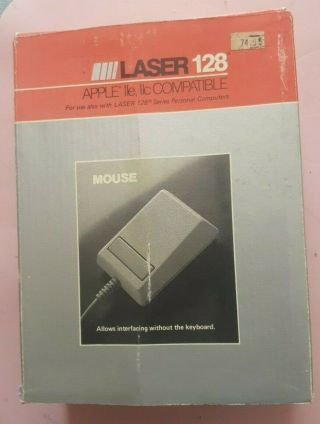 Rare Vintage Laser 128 Mouse - (apple Iie Iic Compatible) Mib Nos