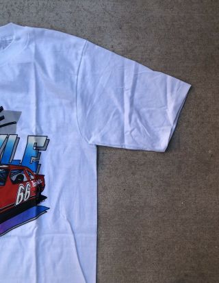 Vintage NOS 90s Dick Trickle NASCAR 66 White T Shirt USA race 3