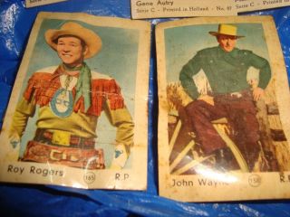 32 Old Vintage Small Size Hollywood Western movie Cow Boys Stars color Cards 3