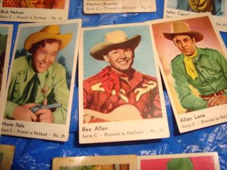 32 Old Vintage Small Size Hollywood Western movie Cow Boys Stars color Cards 4