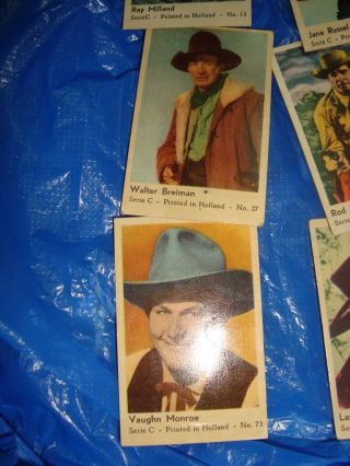 32 Old Vintage Small Size Hollywood Western movie Cow Boys Stars color Cards 6