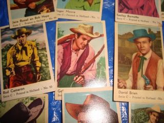 32 Old Vintage Small Size Hollywood Western movie Cow Boys Stars color Cards 7