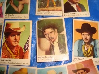 32 Old Vintage Small Size Hollywood Western movie Cow Boys Stars color Cards 8