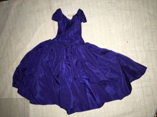 Cissy Mme.  Alexamder Blue Gown,  Taffeta,  Euc,  Authentic Vintage,  Label,  3 - 1/4 " Waist