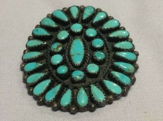 Vintage Western Bolo Tie With Multiple Turquoise Signed Bennett Native American