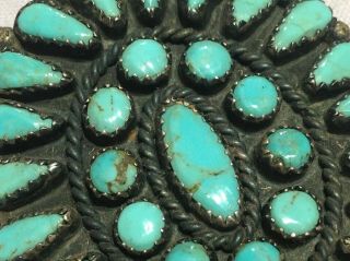 Vintage Western BOLO TIE with Multiple Turquoise SIGNED BENNETT Native American 2
