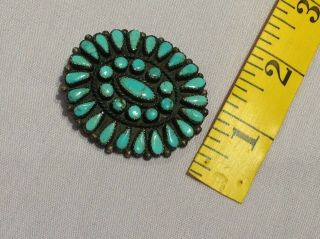 Vintage Western BOLO TIE with Multiple Turquoise SIGNED BENNETT Native American 3