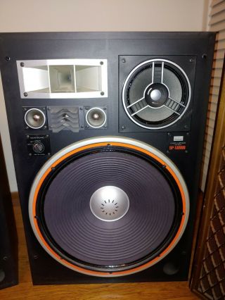 Vintage Sansui SP - X8900 Speakers 4 Way,  6 Speaker System Wooden Grill Intact 4