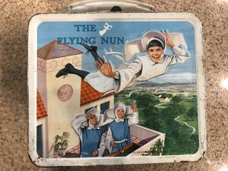 Rare Vintage The Flying Nun (Sally Fields) 1968 Metal Lunch Box 2