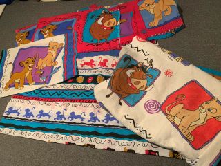 Vintage The Lion King Bed Set Twin Fitted Sheet,  4 Pillowcases & Huge Blanket