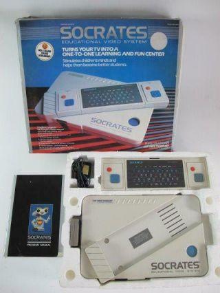 Vtech Vintage 1988 Socrates Educational Video Game System Complete 100