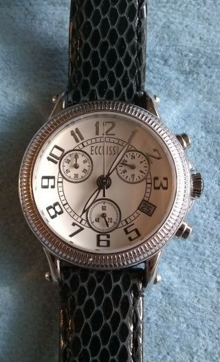 Ecclissi Sterling Silver Chronograph 23945 Worn 1 Or 2 Times