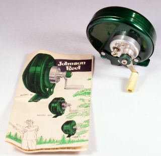 Vintage Johnson Model 60 Spin Casting Fishing Reel W/ Instructions
