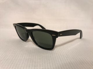 Vintage Ray - Ban Bausch & Lomb B&l 5022 Wayfarer Black Green G15 Lens Sunglasses