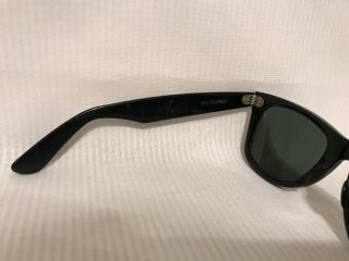 Vintage Ray - Ban Bausch & Lomb B&L 5022 Wayfarer Black Green G15 Lens Sunglasses 6