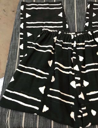 vtg.  handmade black & ivory African bogolan mud cloth pants 30” totokaelo 5