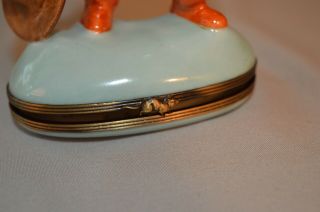 Vintage Limoges French Figural Trinket Box – Cat with Old English Clothes 5