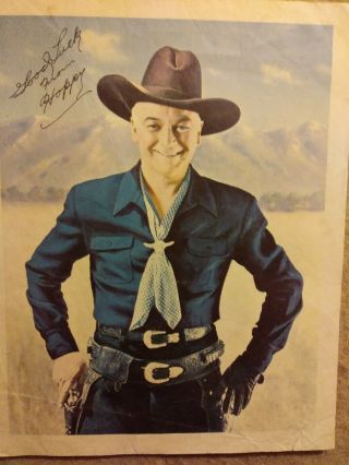 Vintage Signed Western Portrait William Lawrence Boyd As Hopalong Cassidy