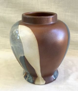 Set of 3 Vintage Ceramic Vases - Pottery Craft USA - Blues & Browns 7