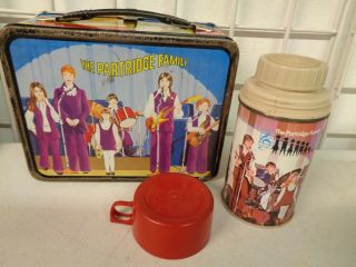 Vintage 1973 The Partridge Family Metal Lunchbox Complete W/ Thermos
