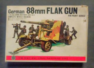 Vintage & Rare 1/48 Bandai German Ww2 88mm Flak Gun Model Kit