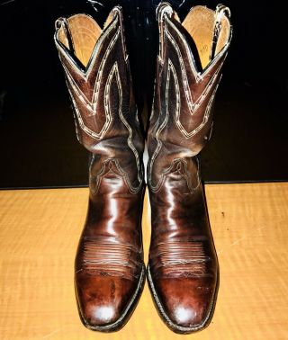 Lucchese Vintage San Antonio Brown Cowboy Boots Men’s 10d
