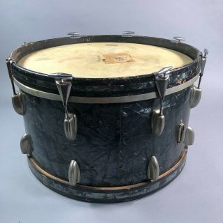 Vintage Slingerland 12 " X 20 " Bass Drum Black Diamond Pearl 12x20 8 Lug Grey