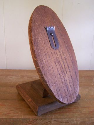 Antique Vintage Oak Wood Shoe Store Display Stand Oval Adjustable Tilt