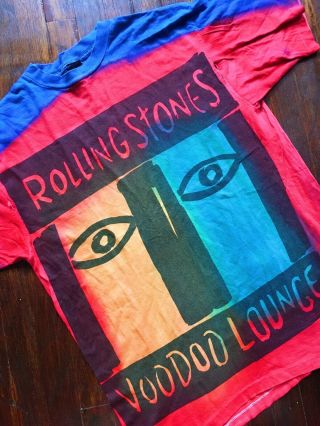 Vintage Grailed Rolling Stones Voodoo Lounge Single Stitch Tie Dye Shirt