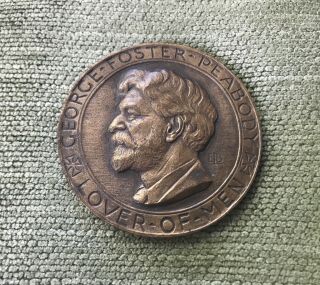 Vintage George Foster Peabody Lover Of Men Bronze Medal Award For Broadcasting