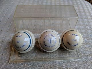 Scarce Vintage Align Pure Strike Golf Balls.  Patent Putting Aid.  Set Of 3