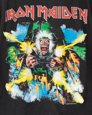 Iron Maiden No Prayer On The Road 1990,  Vintage Black Tailgunner T - Shirt Size Xl