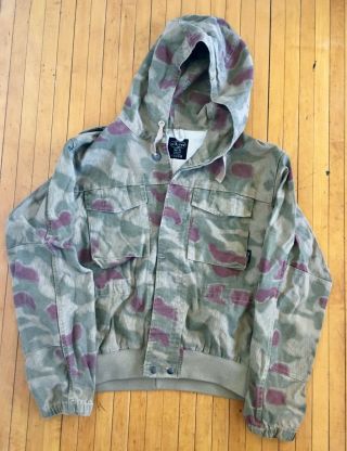 Vintage Mil Tec By Sturm Camouflage Hooded Cotton Bomber Style Jacket Size Xl