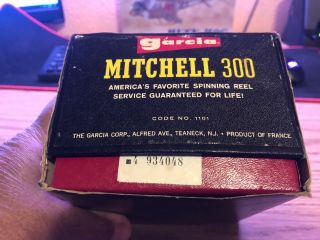 Vintage Garcia/mitchell 300 Spinning Reel In Clamshell Box