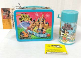 Vintage Walt Disney Magic Kingdom Metal Lunchbox & Thermos