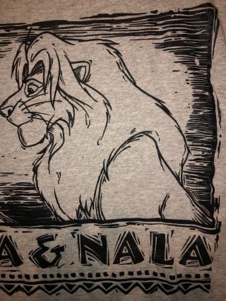 Rare Vintage 1994 DISNEY LION KING movie Shirt SIMBA NALA Promo Anime Rap 3