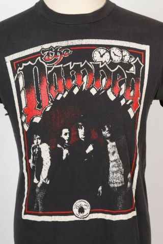 Vintage 80s The Damned Punk Rock Band T - Shirt Usa Distressed Mens Size Medium