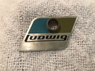 1970’s Vintage Ludwig Blue & Olive Badge 932823