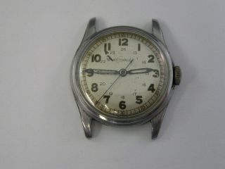 Vintage Wittnauer Military Watch 12/24 Dial 1940 - 50 15 Jewels Cal 11d