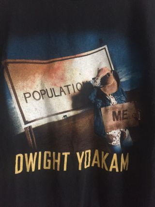 Dwight Yoakam Population Me Men’s Black Tee Shirt Vintage Graphic 2000s Music 2