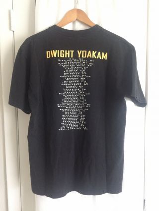 Dwight Yoakam Population Me Men’s Black Tee Shirt Vintage Graphic 2000s Music 3