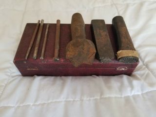 Vintage Leather Tools Stamps From Hw Starr In Oakland,  Ca