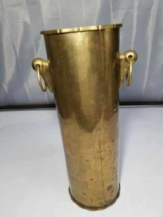 Vintage Umbrella Stand Copper/brass With Handles