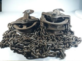 Vintage 1/2 Ton Chain Hoist,  Swivel Head System