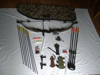 Vintage Ben Pearson Hunter Classic 2300 Recurve Compound Bow With Accessories
